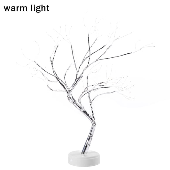 Yuarrent Árbol de luz LED para el hogar, Hotel, decorativo, ajustable, lámpara de árbol Artificial, dormitorio, fiesta, Festival, decoración, árbol Iluminación y accesorios Luz calida 108LED 1# Yuarrent HA001829-01B