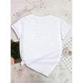 thumbnail image 4 of Chic Love Cherry Graphic Tee for Women - Casual Round Neck, Short Sleeve, Stretchy, WIdeal Everyday Fashion Top with Pink Bow Detail Tee For Adult, Men, Women, Teen, Teenager, Adolescent, Youth, 4 of 7