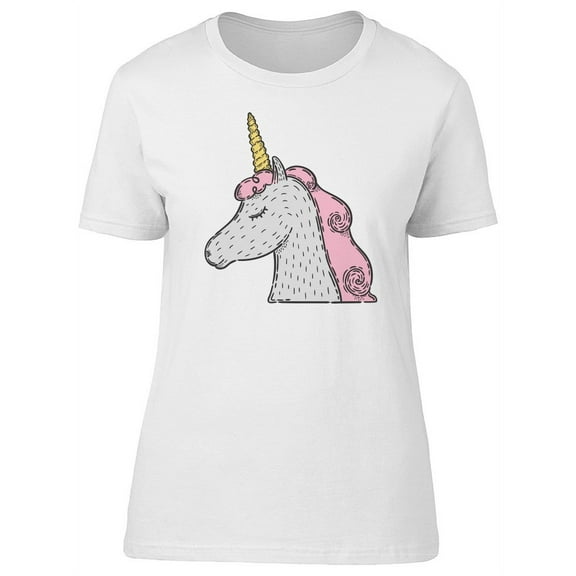 Cool Magic Unicorn Sketch T-Shirt Women -Image by Shutterstock, Female Small