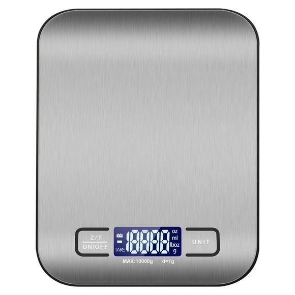 Kitchen Scale Digital Food Scale 22Lbs Baking Gram Scale in Ultra Refined Stainless Steel(4 Units: g/lb/oz/ml)