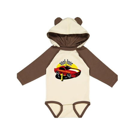 

Inktastic Race Car 1st Birthday Gift Baby Boy Long Sleeve Bodysuit