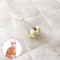 thumbnail image 2 of Cat Toy Wand Interactive Tassel Plush Cat Ball Teaser Cat Teaser Wand with Bell, 2 of 10