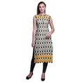 thumbnail image 1 of Bimba Tuniques Droites pour Femmes Imprimées Sans Manches Kurti Décontractée Robe Grande, 1 of 5