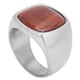 thumbnail image 4 of Anillo de acero inoxidable con ojo de tigre para hombre: acabado clásico en acero, elegante accesorio de joyería, 4 of 8