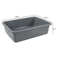 thumbnail image 3 of CadineUS  32L Plastic Commercial Utility Bus Box, Pack of 4 Plastic Rectangle Bus Tub, Grey, 3 of 6