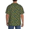 thumbnail image 3 of Honeii Yellow Floral for Men's Short-Sleeved Button-Up Collared Shirt Featuring A Pocket, Perfect for Beach Vacations, And Travel Adventures.-Medium, 3 of 5