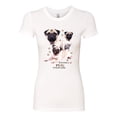 thumbnail image 2 of If It's Not a Pug It's Just a Dog Gift | Womens Dog Lover Slim Fit Junior Tee, White, Large, 2 of 3