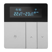 NFTIGB 16A Smart Color Thermostat, Wi-Fi Programmable Electric Heating Temp Controller with LCD Display for Office Home Hotel Shopping Mall, 90V-240V Gray (3.4 inches / 8.6 cm)