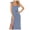 Blue, variant on WENWU Women Tie Strap Square Neck Dress Elegant Slit Swing Midi Dresses Peach Casual Dress Petite Maxi Dress