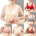thumbnail image 6 of NIEWTR Women's Front Closure Posture Bra Full Coverage Back Support Everyday | Wireless, Comfy, Unpadded Cup, Plus Size, Unlined(Beige,46), 6 of 8