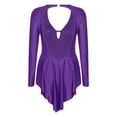 thumbnail image 4 of LiiYii Robe de Danse Latine Robes Tango Salsa Robe de Danse pour Femmes Frange Justaucorps en Strass Violet m, 4 of 7
