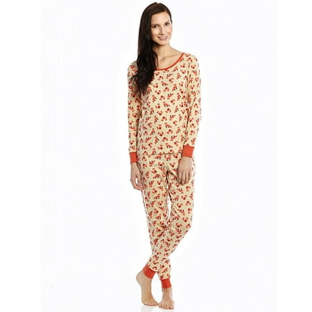

Leveret Womens Two Piece Cotton Pajamas Fox S