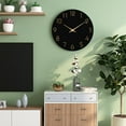 thumbnail image 6 of Waroomhouse Silent Wall Clock Silent Sleeping Environment Wall Clock Wall Clock Silent Non-ticking Battery Operated Wooden Hanging Clock for Home Bathroom School, 6 of 7