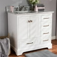 thumbnail image 2 of Baxton Studio Amaris 36" Marble Top Bathroom Vanity in White, 2 of 10