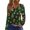CY51_Green, variant on Lumtrix Christmas Shirts for Women 2026 Fall V Neck Long Sleeve T-Shirts Cute Print Soft Blousers Multicolor M