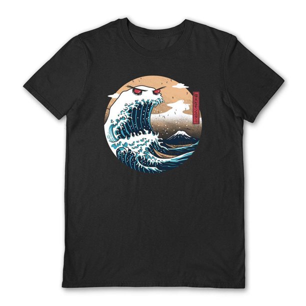 Vincent Trinidad - Camiseta The Great Monster Of Kanagawa para Adultos Unisex (Negro, Azul)
