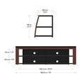 thumbnail image 5 of AVF Contemporary Wood Glass Steel TV Stand for TVs 32" to 90" in Black/Walnut, 5 of 5