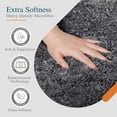 thumbnail image 3 of Walensee Shag Bath Rug, Non Slip Bath Mat for Bathroom, 24"x36", Dark Grey, Machine Wash, 3 of 9