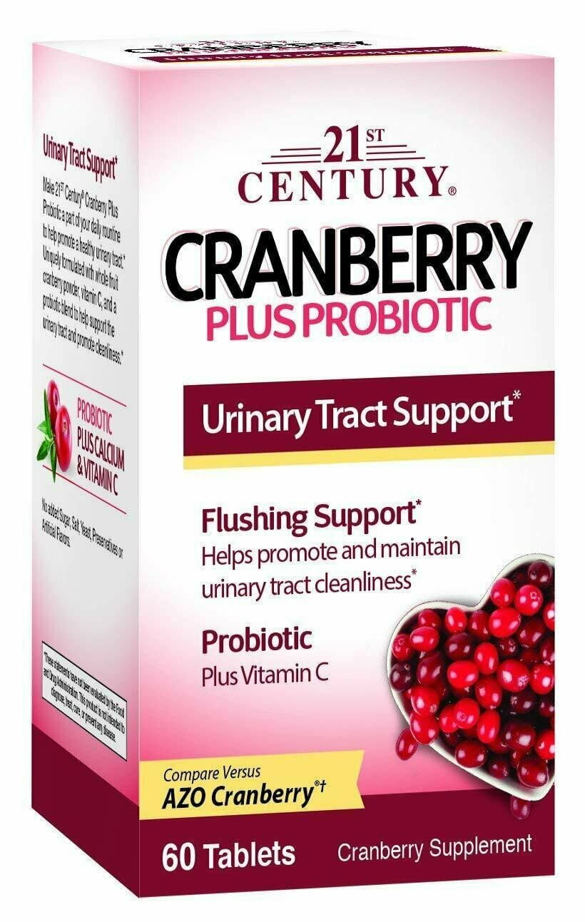 21st Century Cranberry Plus Probiotic Tablets, 60 Each - (Pack of 4)