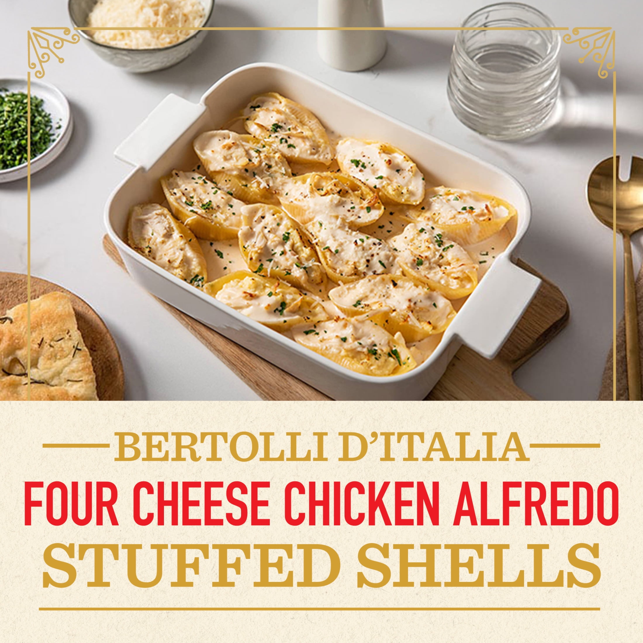 Bertolli d'Italia Four Cheese Alfredo Sauce, Italian Spaghetti Sauce, 16.9 oz