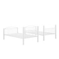 thumbnail image 4 of Powell Kalmia Heavy Metal Kid's Twin over Twin Convertible Bunk Bed with Built-In Ladder, White, 4 of 14