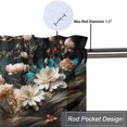 thumbnail image 5 of Peacock Curtain Valances for Kitchen Windows Retro Animal Green Garden Scenery Asian Art Privacy Decorative Rod Pocket Short Window Valance Curtains 54 by 18 in, 1 Panel, 5 of 6