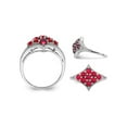 thumbnail image 2 of Gem & Harmony 1.35 Carat (Ctw) Ruby Cluster Ring in Sterling Silver for Women, 2 of 5