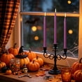 thumbnail image 6 of Spiral Taper Candles for Halloween and Holiday Home Decoration, Dripless Twisted Candlesticks for Dinner Party Purple, 6 of 6