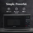 thumbnail image 2 of Farberware Countertop Microwave 900 Watts, 0.9 Cu. Ft. - Microwave Oven With LED Lighting and Child Lock - Perfect for Apartments and Dorms - Easy Clean Grey Interior, Retro Black, 2 of 5