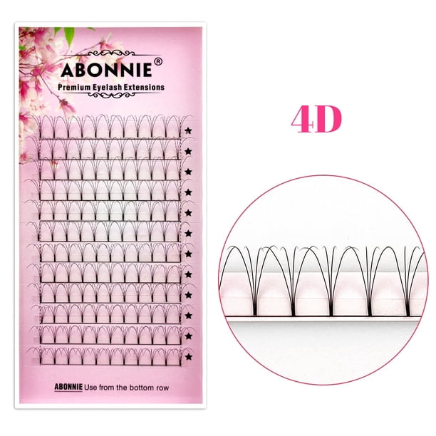 ABONNIE Premade Volume Fans Tallo corto 3d/4d/5d/6d Extensión de pestañas rusas Extensión de pestañas de visón Bandeja de pestañas de todos los tamaños Tan Jianjun unisex
