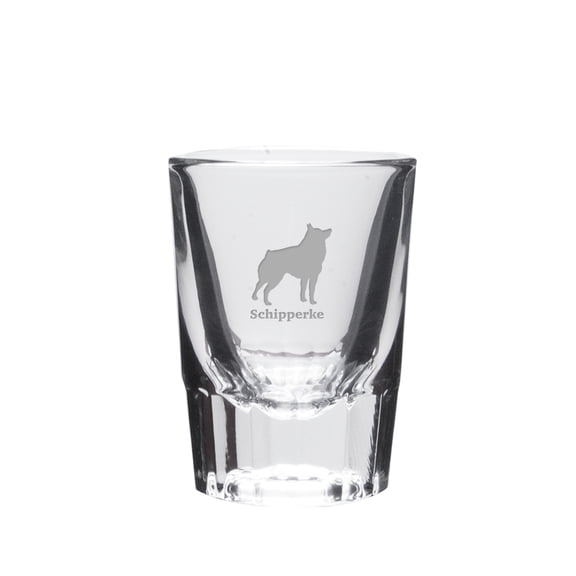 Schipperke Deep Etched Shot Glass