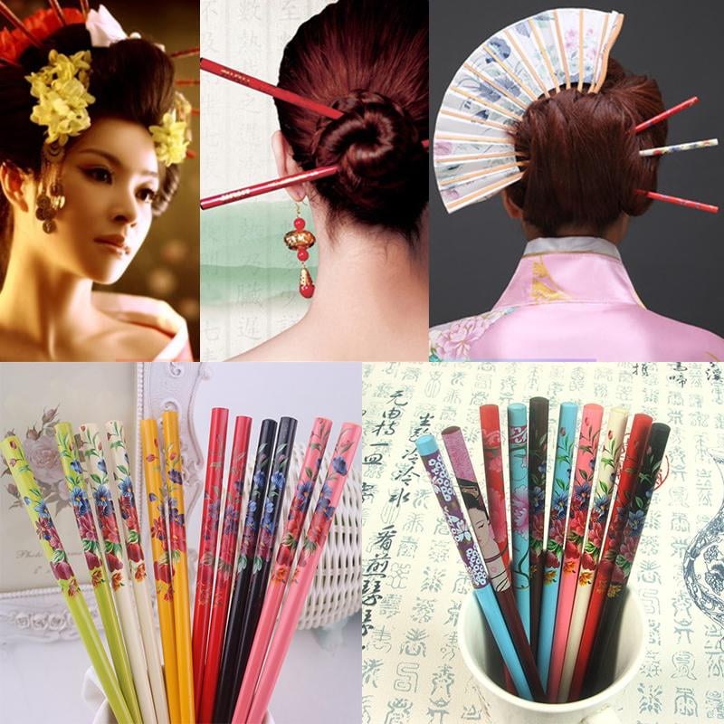 traditional japanese hairstyles with chopsticks