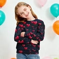 thumbnail image 4 of Valentine's Day Girls Clothes Cute Heart Printed Long Sleeve Tops Crewneck Sweatshirt for Girls Size 1-15, 4 of 7