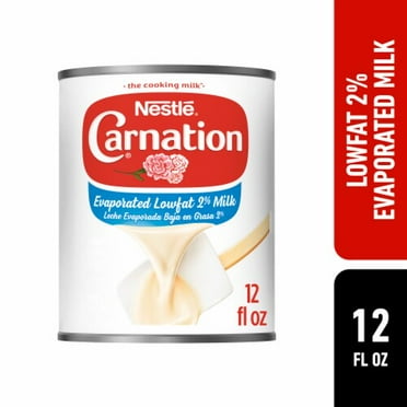 Nestle Carnation Lowfat Evaporated Milk Vitamins A and D Added 12 oz - Pack of 2