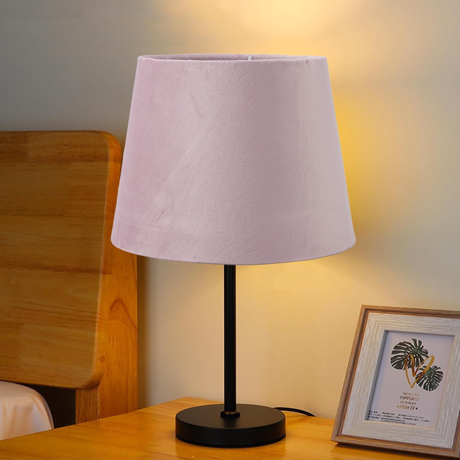 Riousery Fabric Conical Lamp Shade for Table Floor Light, E27 E14 Dual Use Hand Crafted, Purple, 8.5 inches / 21.5 cm Bottom