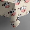 thumbnail image 5 of Beige Cow Head Pattern Square Tablecloth,Waterproof Square Table Cover,Wipeable Spillproof Washable Table Cover for Home Kitchen Party Decor 52"x52"(132x132cm), 5 of 6