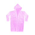 thumbnail image 4 of Poncho Rain impermeable para adultos manga larga Poncho de lluvia 3d para parques temáticos de Rainy Days rosa, 4 of 8