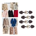 thumbnail image 4 of 4 pares de palancas de costura de cuero con broches de botón de cuerno de resina, accesorios de costura para ropa, chaqueta, Marron Baoblaze Cierre de palanca de cuerno, 4 of 8