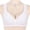 c01White, variant on Women's Front Closure No Underwire Adjustable Breathable Comfort Wireless Snap Closing Bra Yellow S