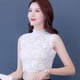 thumbnail image 5 of Señoras De Encaje De Cuello Alto Cuello Falso Media Blusa Cuello Elegante Sin Mangas Jersey Ropa Interior Cuello Falso, 5 of 6
