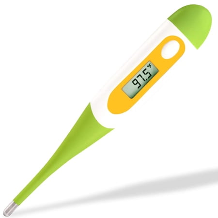 Easy@Home Digital Oral Thermometer for Kid and Adult, Oral, Rectal and Underarm Temperature Measurement for Fever with Alarm EMT-021-Green