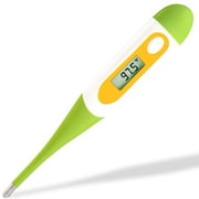 Easy@Home Digital Oral Thermometer for Kid and Adult, Oral, Rectal and Underarm Temperature Measurement for Fever with Alarm EMT-021-Green