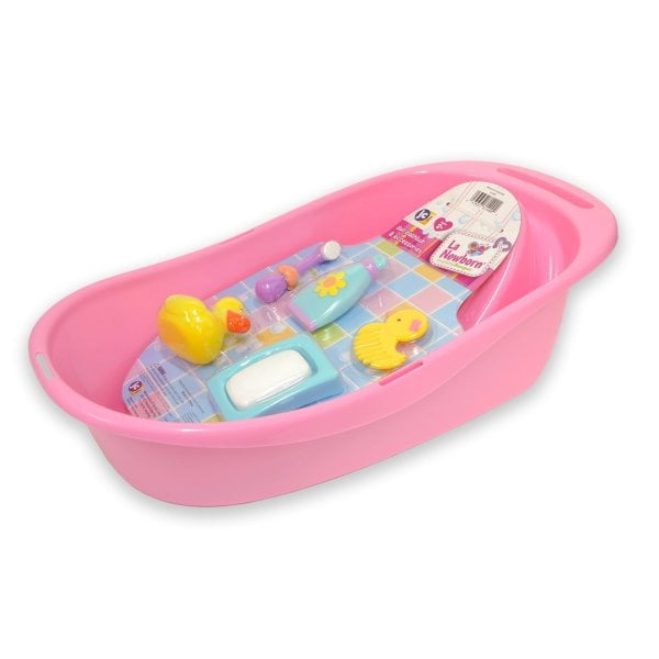 JC Toys For Keeps! 16" Newborn Doll Bath 5pc Set