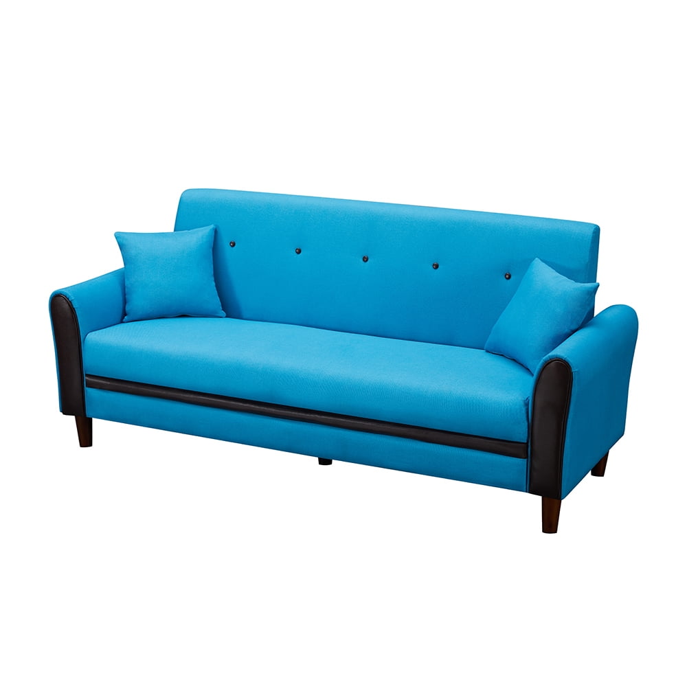 Kepooman Modern 3-Seater Tufted Loveseat Sofa for Living Room Bedroom Office, Blue Kepooman Modern 3-Seater Tufted Loveseat Sofa for Living Room Bedroom Office, Blue