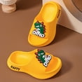 thumbnail image 4 of LNMQLPDBS Kids Slippers Toddler Boy Sandals Children Summer Cute Cartoon Soft Sole Non-Slip Bathroom Slipper Sandals Baby Quick Dry Open Toe Beach Sandals Water Shoes Kids Yellow 5.5-6 Years, 4 of 4