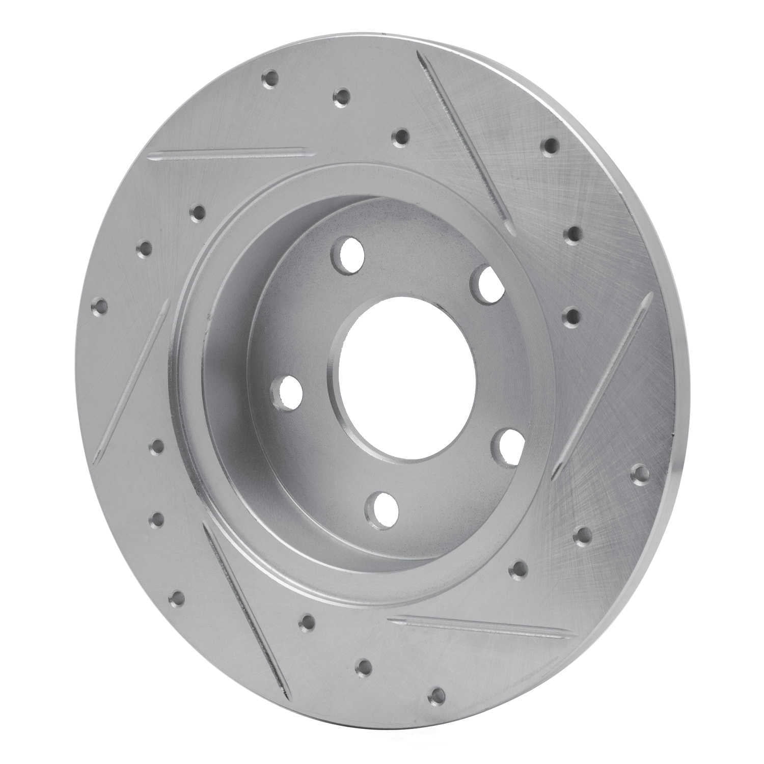 Dynamic Friction Company 631-53004L DFC Brake Rotor - Drilled And Slotted - Silver