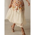 thumbnail image 3 of Women'S A-Line Vintage Print Skirt Light Yellow XL, 3 of 7