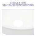 thumbnail image 5 of 13" White Ceramic Vessel Sink, Modern Above-Counter Bathroom Basin with 1.75" Drain, 5 of 7