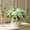 Green, variant on Artificial Flower with Small Ceramic Vase - Fake Silk Variety Flower Balls - Home Office Wedding Table Centerpiece Decoration - Plastic Potted Plants for Living Room Kitchen Bookshelf Entryway