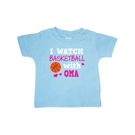 

Inktastic I Watch Basketball with Oma Gift Baby Girl T-Shirt